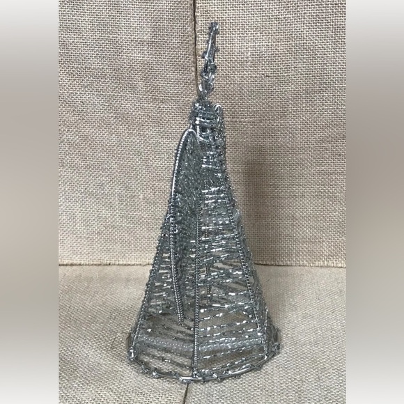 Beaded Wire Angel Christmas Tree Topper Glam Steampunk Unique Holiday Winter - Picture 4 of 6